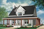 Bungalow House Plan Front Photo 07 - Marshburg Country Home 032D-0455 - Shop House Plans and More