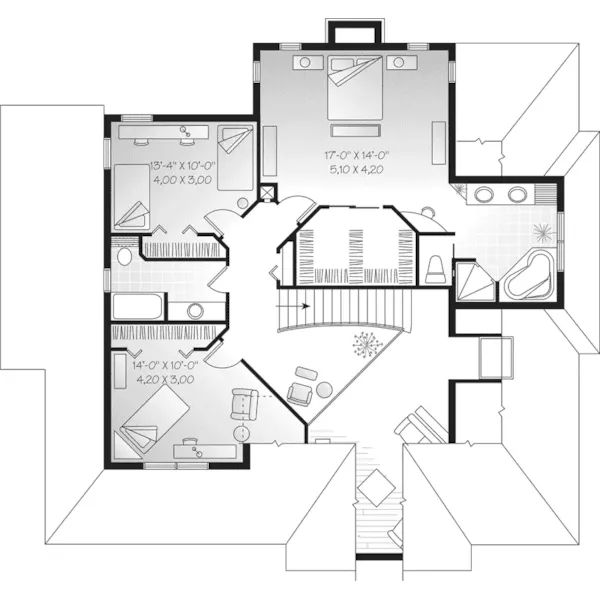 Country House Plan Second Floor - Reidsburg Country Home 032D-0468 - Shop House Plans and More