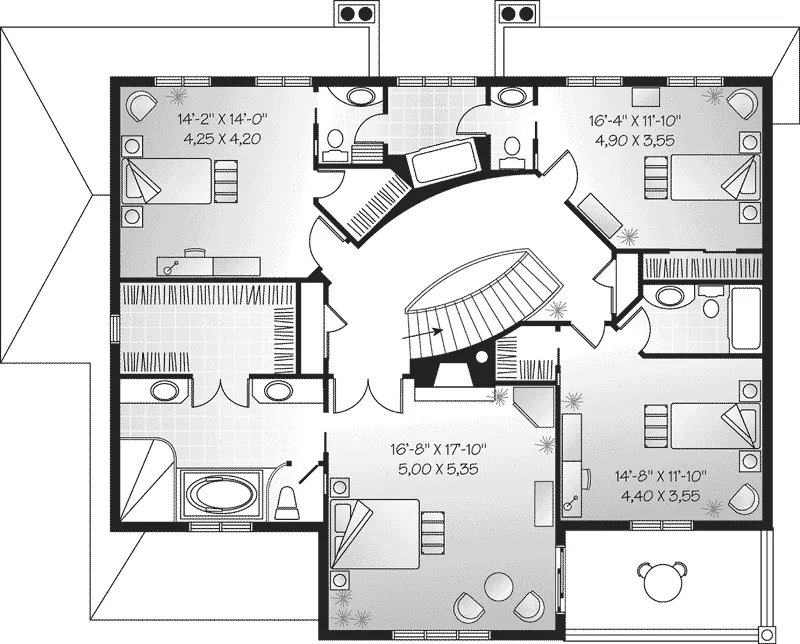 European House Plan Second Floor - McCartney Grand Waterfront Home 032D-0473 - Shop House Plans and More