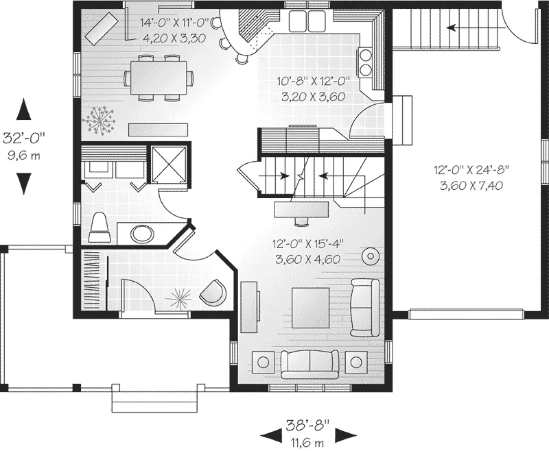 First Floor - Westover Park Country Home 032D-0474 - Shop House Plans and More