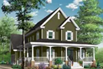 Southern House Plan Front Photo 03 - Woodbury Country Home 032D-0478 - Shop House Plans and More