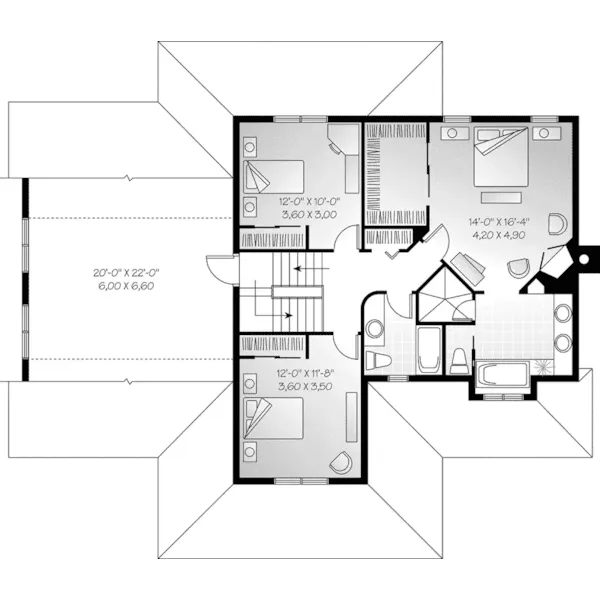 Southern House Plan Second Floor - Ore Hill Farmhouse 032D-0479 - Shop House Plans and More