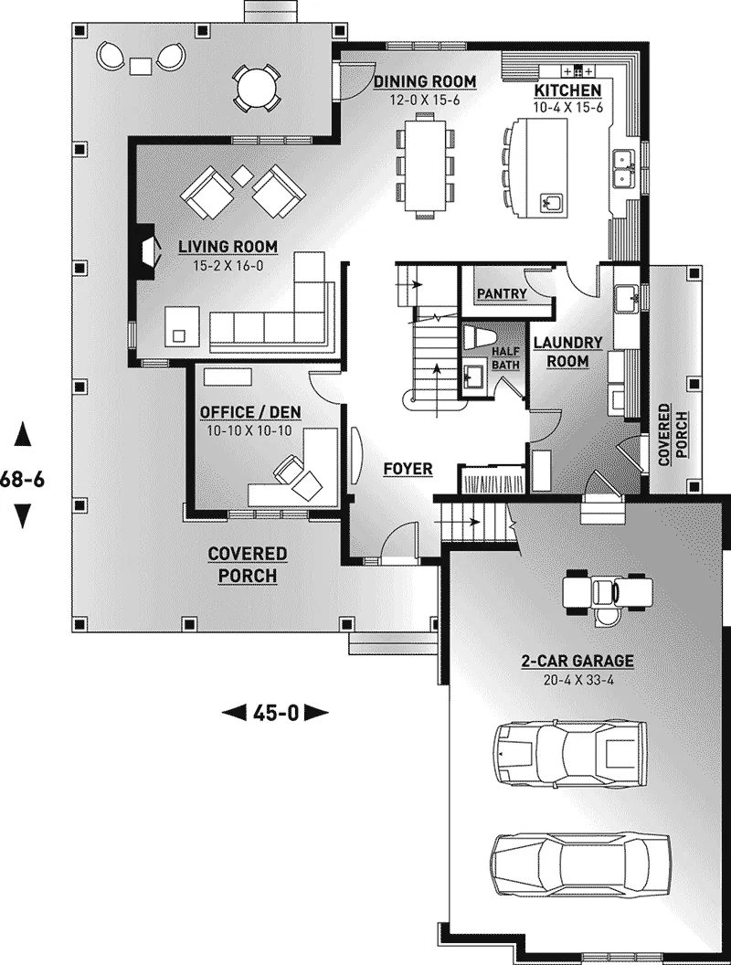 First Floor - Cairnbrook Country Farmhouse 032D-0482 - Search House Plans and More