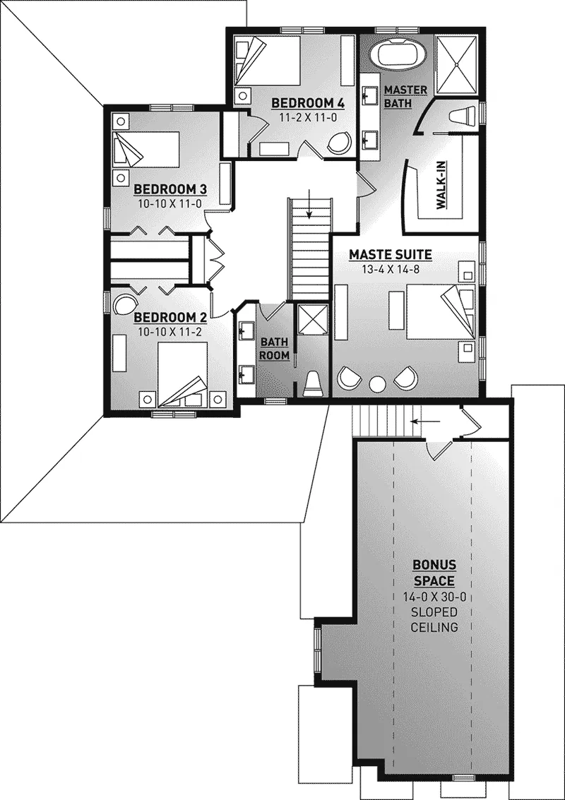 Second Floor - Cairnbrook Country Farmhouse 032D-0482 - Search House Plans and More