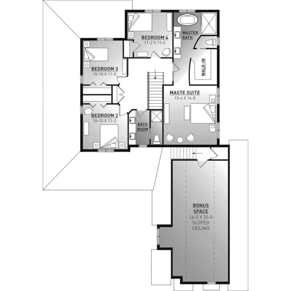 Second Floor - Cairnbrook Country Farmhouse 032D-0482 - Search House Plans and More