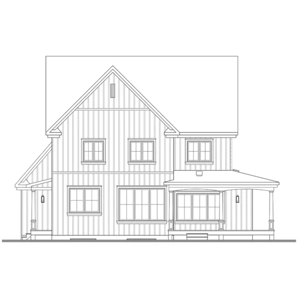 Rear Elevation - Cairnbrook Country Farmhouse 032D-0482 - Search House Plans and More