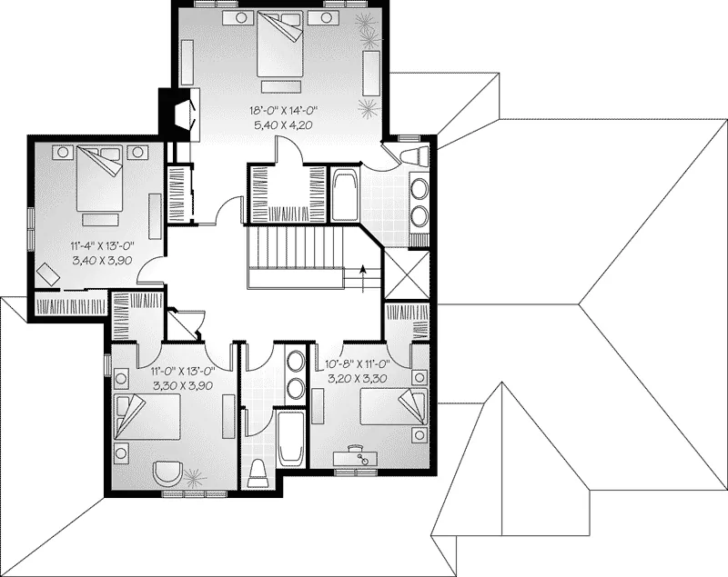 Farmhouse Plan Second Floor - Ansonville Country Home 032D-0485 - Search House Plans and More