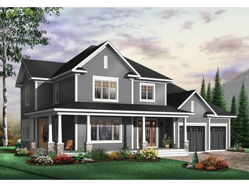 Farmhouse Plan Front Photo 01 - Ansonville Country Home 032D-0485 - Search House Plans and More