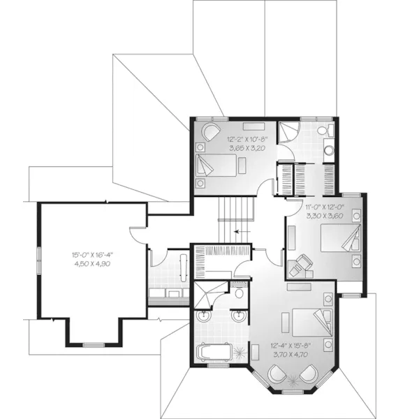 Country House Plan Second Floor - Graceton Country Home 032D-0486 - Search House Plans and More