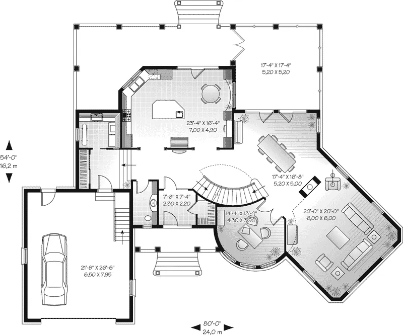 European House Plan First Floor - Homewood European Home 032D-0489 - Search House Plans and More