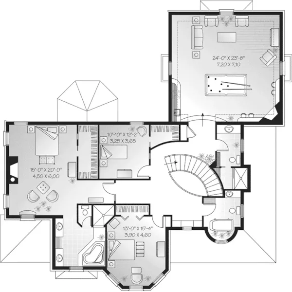 Victorian House Plan Second Floor - Jeanette Luxury Home 032D-0490 - Search House Plans and More