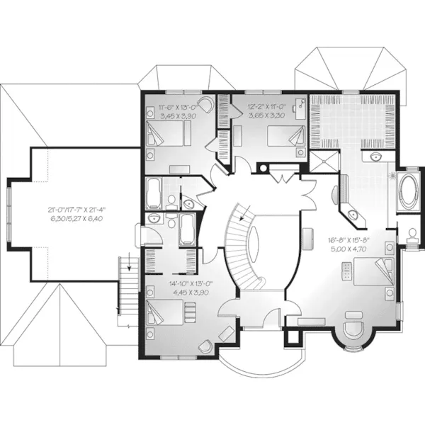 Second Floor - Dudley Place European Home 032D-0491 - Search House Plans and More