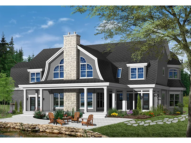 Bungalow House Plan Rear Photo 02 - Belsano Luxury Farmhouse 032D-0494 - Search House Plans and More