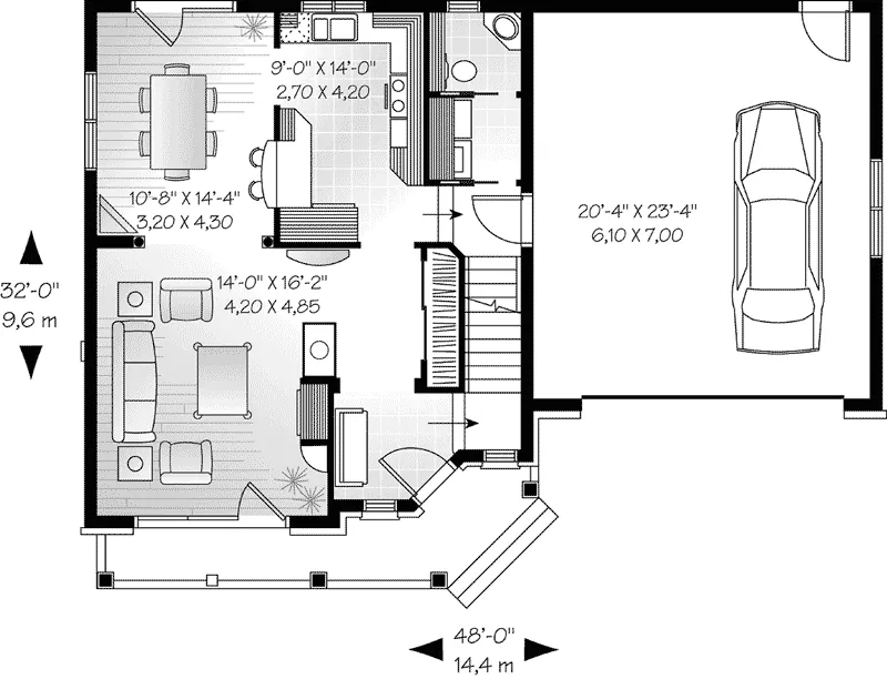 Country House Plan First Floor - Madley Traditional Home 032D-0495 - Shop House Plans and More