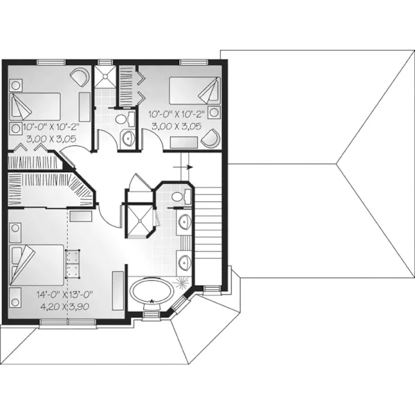 Traditional House Plan Second Floor - Madley Traditional Home 032D-0495 - Shop House Plans and More