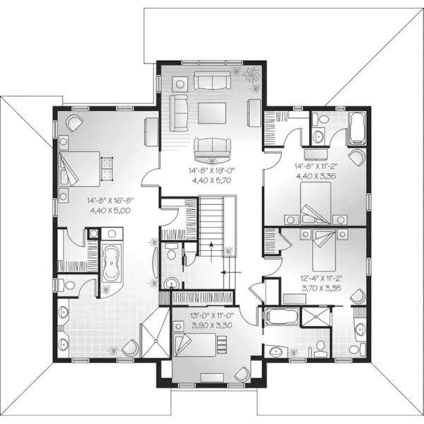 Country House Plan Second Floor - Saluvia Luxury Country Home 032D-0496 - Shop House Plans and More