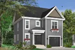 Traditional House Plan Front Photo 01 - Wittencrest Narrow Lot Home 032D-0498 - Shop House Plans and More