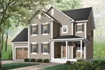 Farmhouse Plan Front Photo 03 - Kauffman Traditional Home 032D-0500 - Search House Plans and More