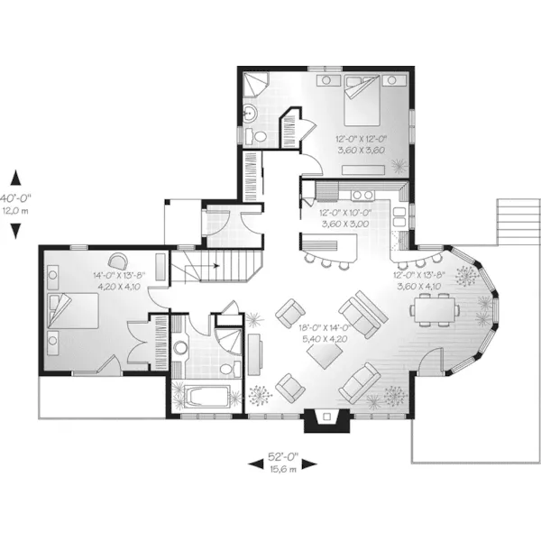 Craftsman House Plan First Floor - Carverton A-Frame Home 032D-0508 - Search House Plans and More