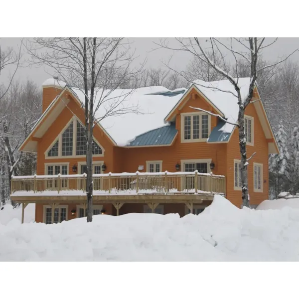 This Rustic Cabin Style Home Has Great Windows For Surrounding Views