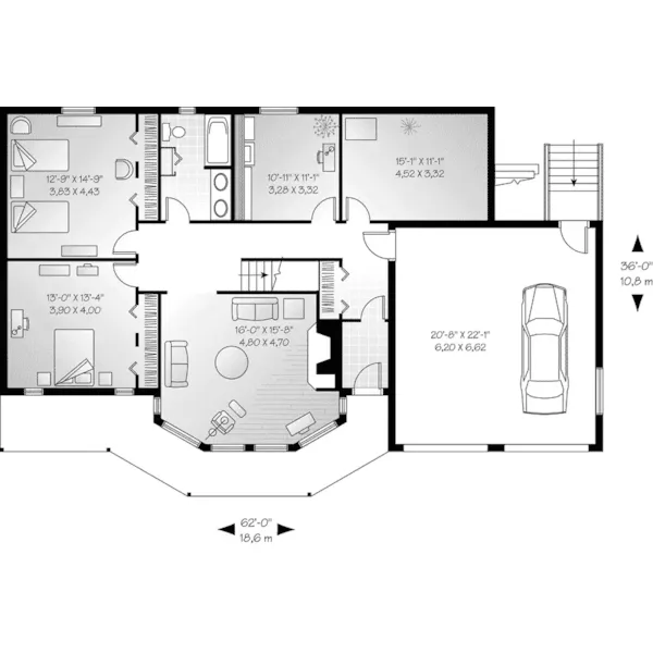 Luxury House Plan First Floor - Laurel Manor Craftsman Home 032D-0511 - Shop House Plans and More