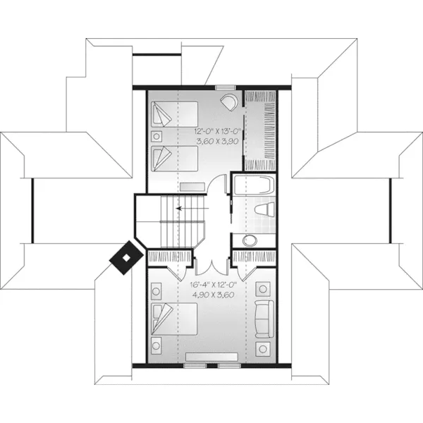 Florida House Plan Second Floor - Quaker Lake Vacation Home 032D-0513 - Shop House Plans and More