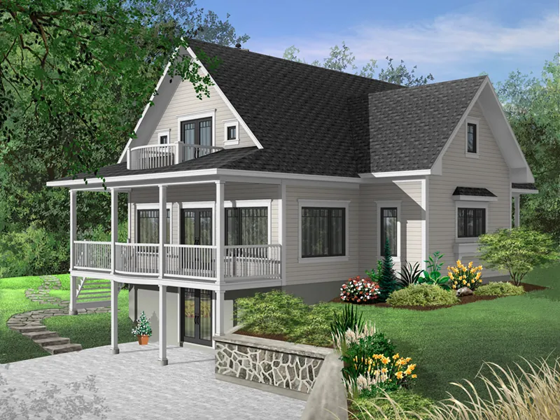 Lake House Plan Front Photo 03 - Sunderlin Cabin Home 032D-0517 - Shop House Plans and More