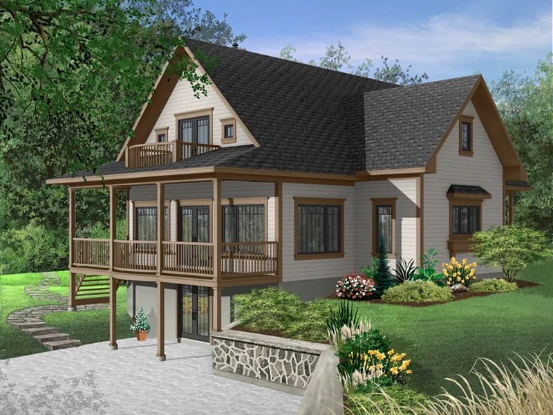 Southern Plantation House Plan Front Photo 04 - Sunderlin Cabin Home 032D-0517 - Shop House Plans and More