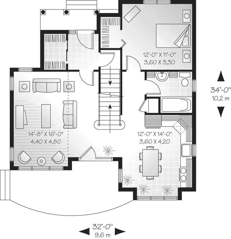Country House Plan First Floor - Glenburn Farm Country Home 032D-0518 - Search House Plans and More