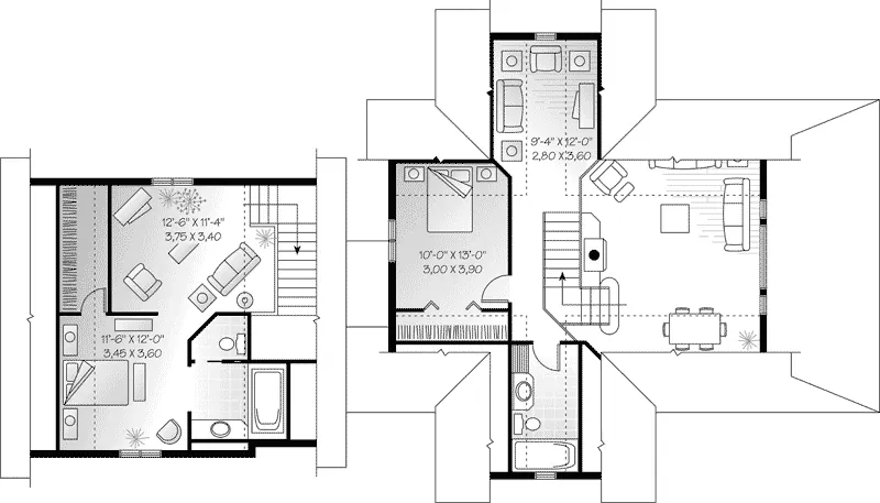 Modern House Plan Second Floor - Maplewood Cabin Lake Home 032D-0519 - Shop House Plans and More