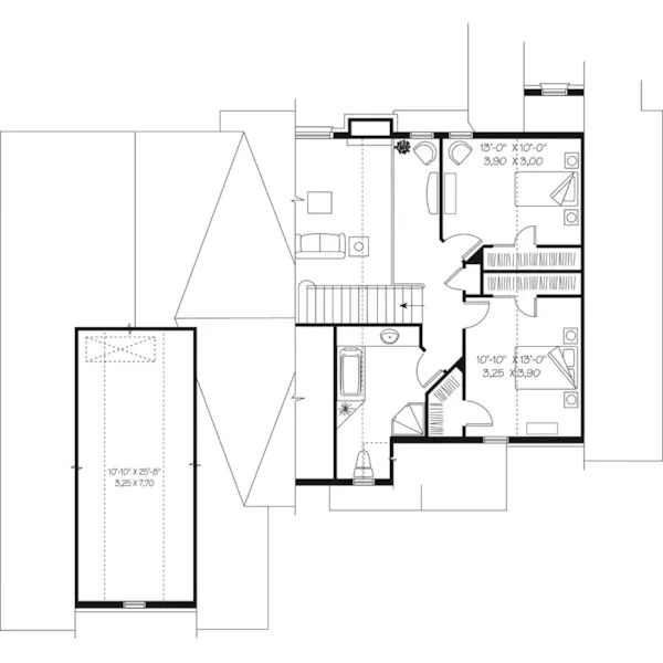 Second Floor - White Valley Rustic Luxury Home 032D-0522 - Shop House Plans and More