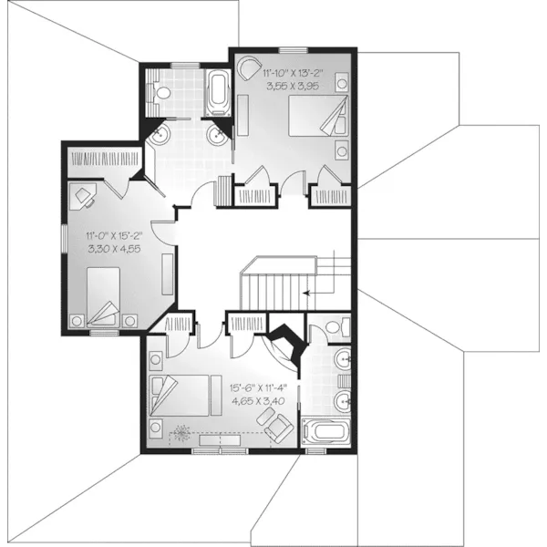 Southern House Plan Second Floor - Huntington Mills Farmhouse 032D-0523 - Search House Plans and More