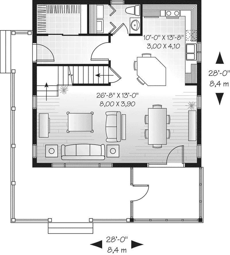 First Floor - Glen Mawr Country Cabin Home 032D-0525 - Search House Plans and More