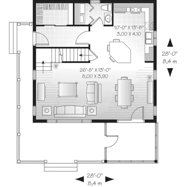 First Floor - Glen Mawr Country Cabin Home 032D-0525 - Search House Plans and More