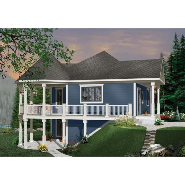 Cottage Style House Has Gazebo Deck Extension