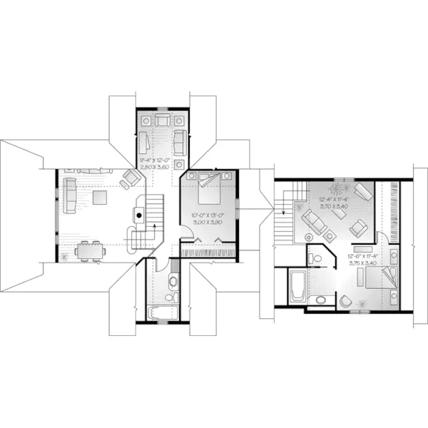 Traditional House Plan Second Floor - Archibald Creek Cottage Home 032D-0527 - Search House Plans and More