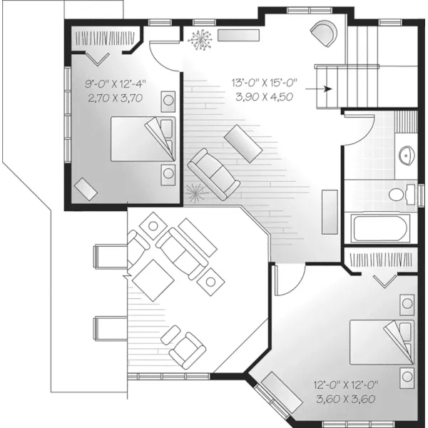 Modern House Plan Second Floor - Fernspring Contemporary Home 032D-0530 - Search House Plans and More