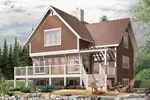 Mountain House Plan Front Image - Country Bend Cottage Lake Home 032D-0532 - Search House Plans and More