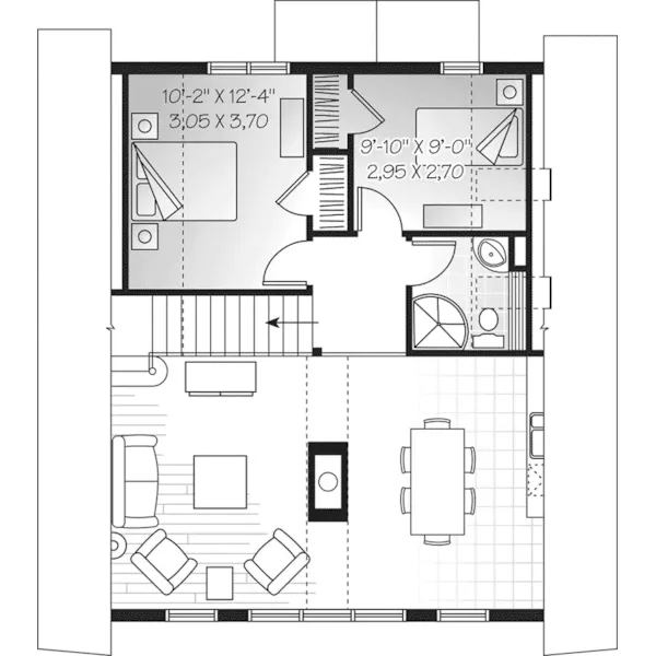 Modern House Plan Second Floor - Beach Lake A-Frame Home 032D-0534 - Search House Plans and More