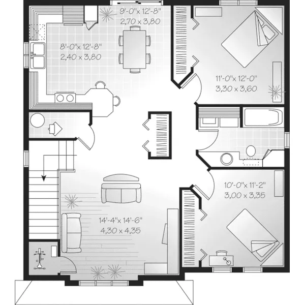 Country House Plan Second Floor - Woolrich Place Duplex 032D-0535 - Shop House Plans and More