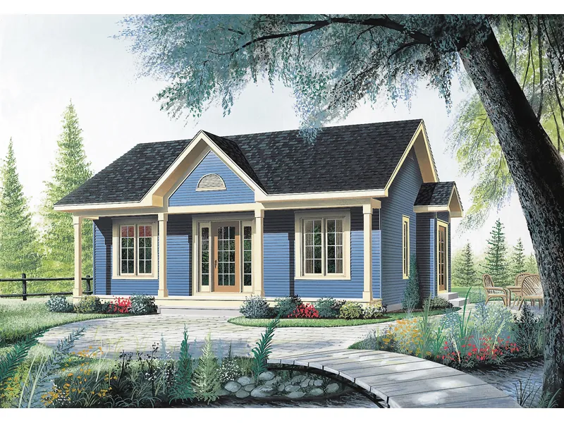 Vacation House Plan Front Image - Harleigh Country Cottage Home 032D-0538 - Search House Plans and More