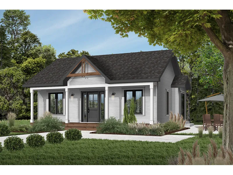 Vacation House Plan Front Photo 01 - Harleigh Country Cottage Home 032D-0538 - Search House Plans and More