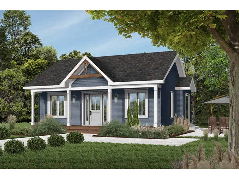 Vacation House Plan Front Photo 03 - Harleigh Country Cottage Home 032D-0538 - Search House Plans and More