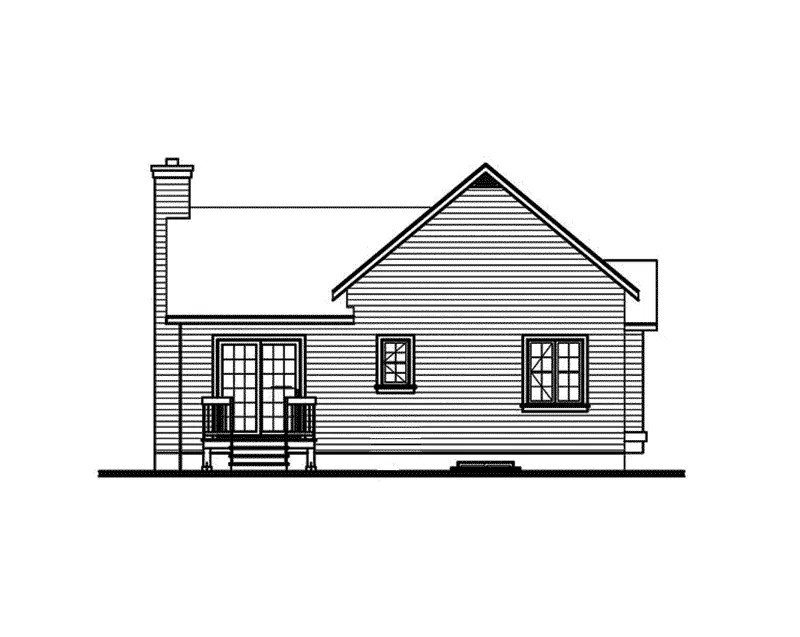 Southern House Plan Rear Elevation - Estella Country Cottage Home 032D-0539 - Search House Plans and More