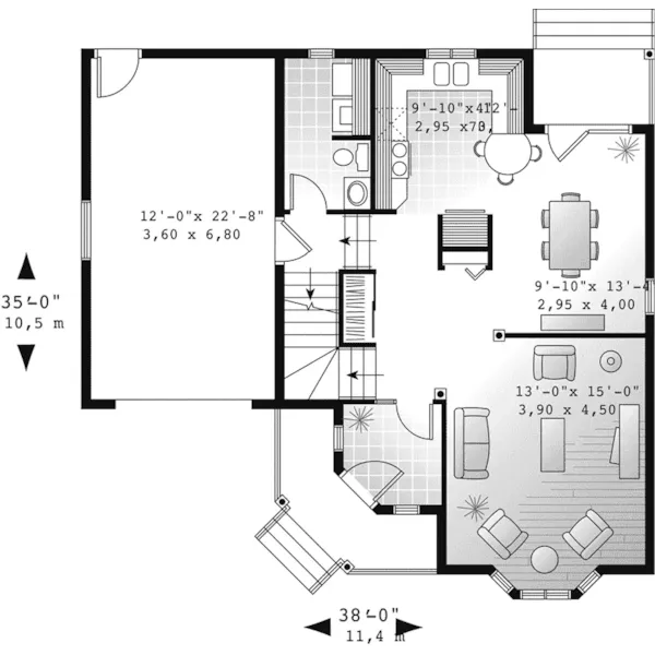 Farmhouse Plan First Floor - Manheim Park Victorian Home 032D-0545 - Shop House Plans and More