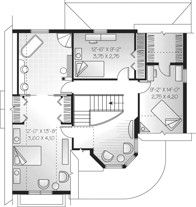 Farmhouse Plan Second Floor - Palmerton Victorian Home 032D-0550 - Shop House Plans and More