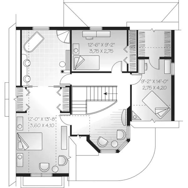 Southern House Plan Second Floor - Palmerton Victorian Home 032D-0550 - Shop House Plans and More