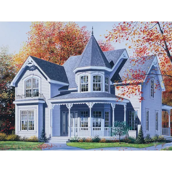 Intricate Victorian Masterpiece Includes Detailed Porch And Turret