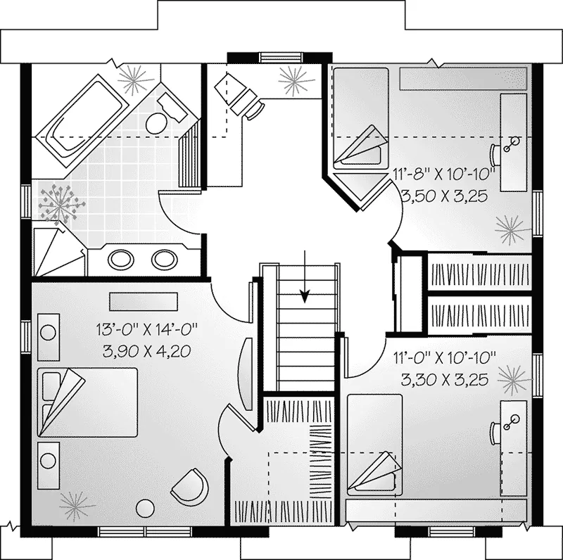 Southern House Plan Second Floor - Marion Heights Farmhouse 032D-0552 - Shop House Plans and More