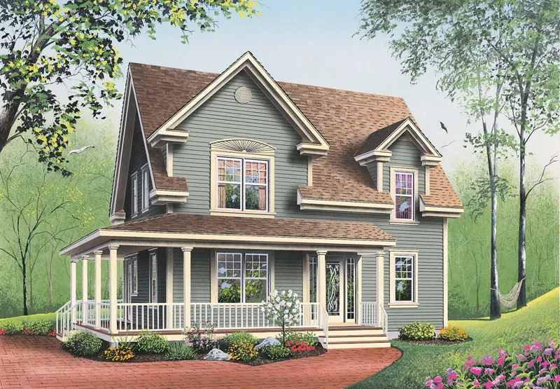 Southern House Plan Front Image - Marion Heights Farmhouse 032D-0552 - Shop House Plans and More